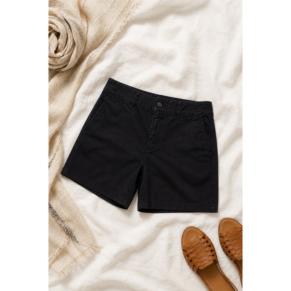 Gap Black Cotton Chino Shorts Size 8